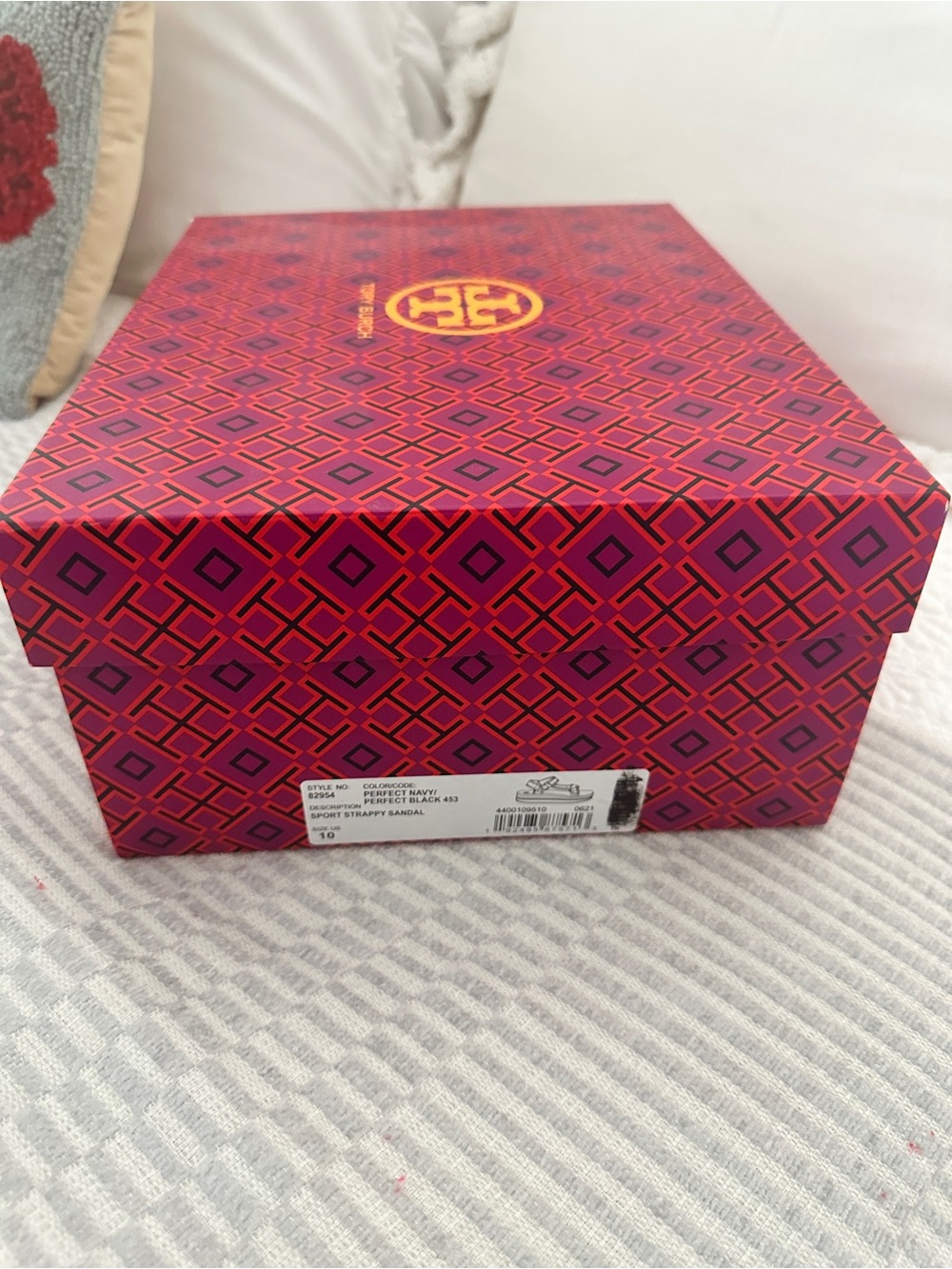 Tory Burch Sport Strappy Sandal Perfect Navy/Perfect Black Style 82954 - Picture 4 of 12